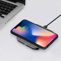 12V Wireless Charger Aluminum Fast Charger Pad Mobile Phone Square Qi Wireless Charger for Samsung for iPhone